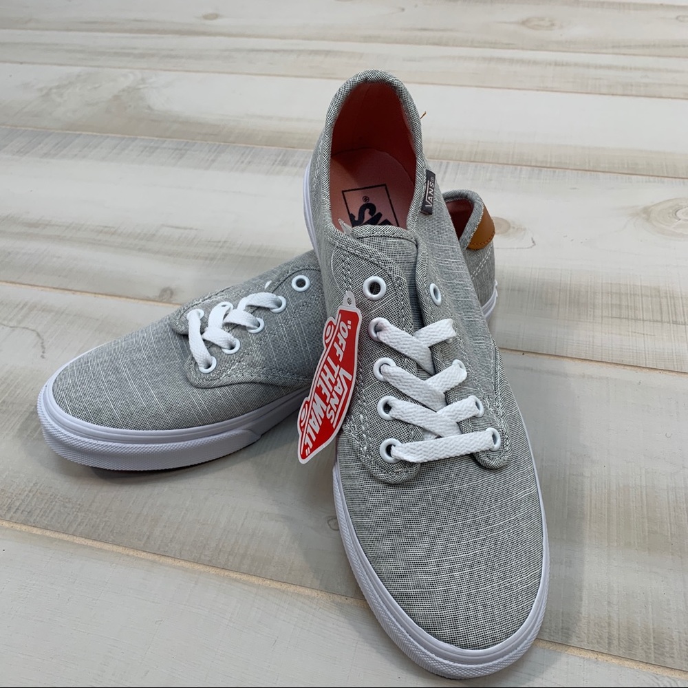 NEW Van’s Off The Wall Canvas Gray Sneakers 9 - Picture 2 of 8